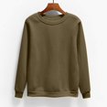thumbnail image 1 of cllios Chandails Grande Taille pour Femmes Basiques à Manches Longues à Col Rond Chandails Molletonnés Couleur Unie Chandail 2024 Hauts Classiques Vêtements d'Automne Hiver, 1 of 5