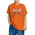 thumbnail image 4 of Rbaofujie T-Shirts Graphiques de Dessin Animé pour Fille, Manches Courtes, Imprimé Chat, T-Shirt Mignon, Hauts d'Été, 4 of 4
