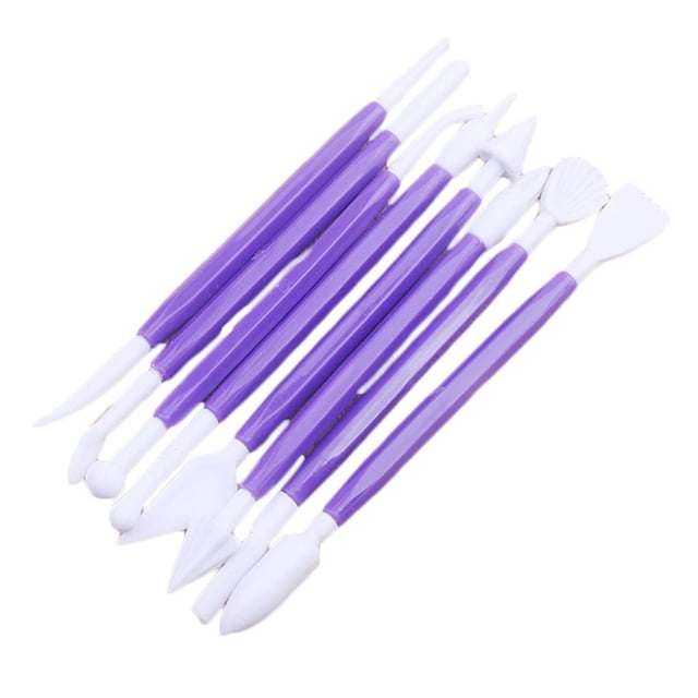 8PCS/Set Sugar Craft Fondant Cake Pastry Carving fondant cutter Pastry Cutter Chocolate Decorating Clay Modelling Plastic Baking Tool