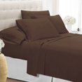 thumbnail image 4 of Swift Home Collection de Literie de Luxe, Ensembles de Draps 6 Pcs en Microfibre Brossée Ultra Douce, Extrêmement Durables - Ajustement Facile - Résistant aux Plis - (Inclut 2 Taies d'Oreiller Bonus), California Très Grand, Brun, 4 of 5