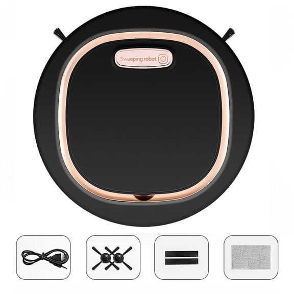 Meitianfacai Sweeping Robot Cyclone Suction Vacuum Cleaner Robotic Vacuum Fully Automatic Sweeping and Dragging Integrated Charging USB,9.8x9.8x2.7in