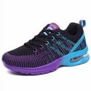 Women Running Shoes Girl Mesh Air Cushion Sports Shoes Athletic Hiking Tennis Comfortable Lightweight Sneakers Lace-up Soles Footwear 38