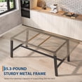 thumbnail image 3 of 78.7inch Modern Rectangular  Dining Table for 6-8 People, Large Kitchen Table with Sturdy Metal Frame, Counter for Dinner, Kitchen, Dining Room, 3 of 7