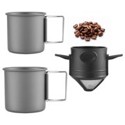 Hand Pour Over Coffee Maker Set Portable Aluminum Travel Coffee Cup