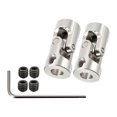 thumbnail image 1 of 2-Set 8mm Shaft Couplings Rotating Universal Joint Steering Shaft, 1 of 1