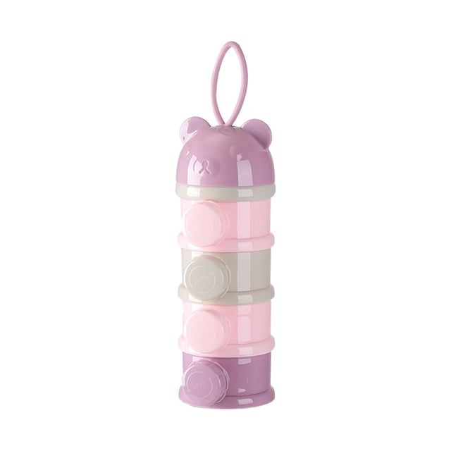 Binwennn Leftover Storage Container Clear Pantry Organization And Storage Small Containers with Lids Easy Carry Powder Milk Container Baby Powder Detachable Portable Snack Milk Home Textile