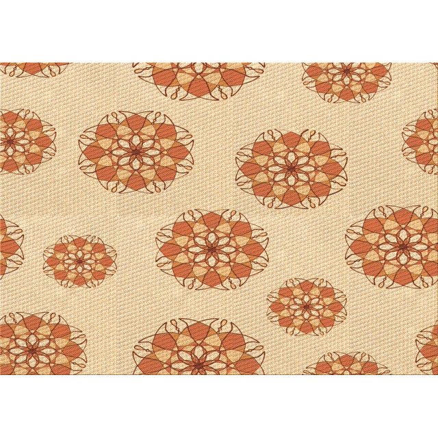 Ahgly Company Machine Washable Indoor Rectangle Transitional Orange Area Rugs, 5' x 8'