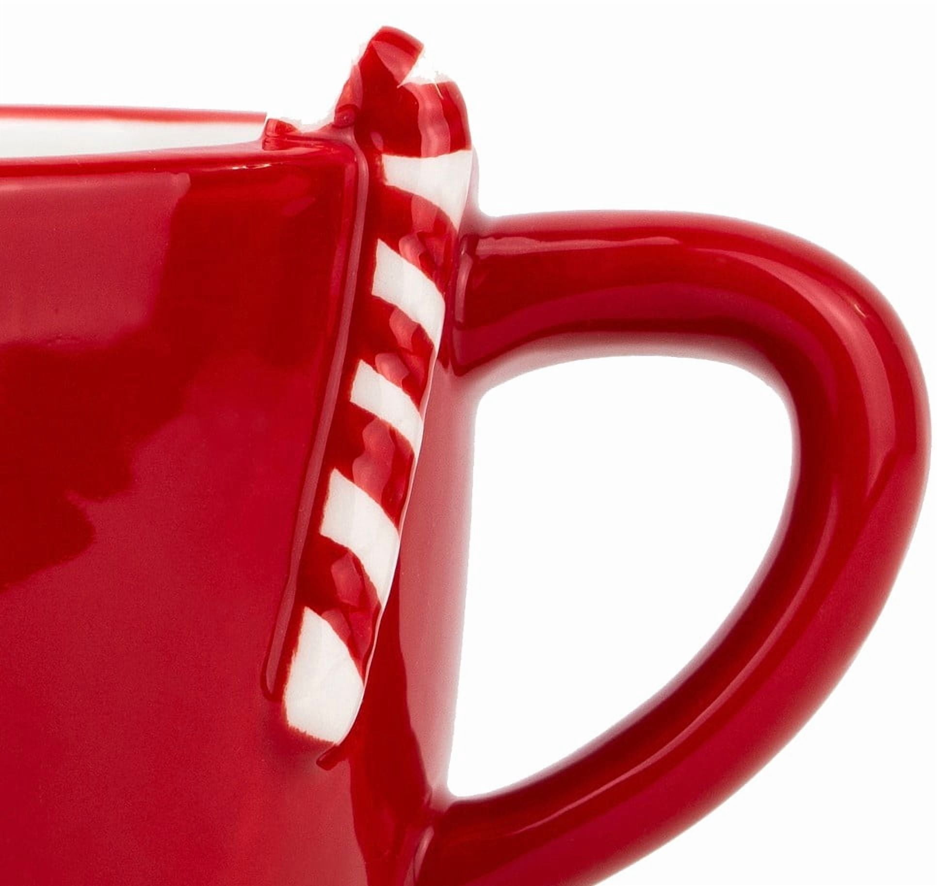 Holiday Time Dolomite Monogram Mugs - V