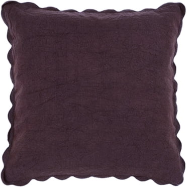Mainstays Decorative Cushion Cover, Ribbed, 18x18 in, Scallop Purple