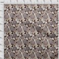 thumbnail image 4 of oneOone Tissu Cambric Coton Marron Clair Floral Rétro Matériel de Robe Tissu Imprimé Tissu au Mètre 42 Pouces de Large, 4 of 5