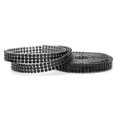 thumbnail image 3 of Garniture de Couture Hotfix Aluminium Maille Strass Rouleau Garniture Accessoires de Vêtements 1.5m 3 Rangées Ruban de Maille Aluminium Ruban Accessoires de Couture Noir, 3 of 8