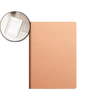 Dvruxg Cahier en Papier Kraft – Format A5/B5/A4 Journal de Lecture pour Étudiant avec Lignes de Quadrillage de 8 mm – Journal d'Écriture à Couverture Souple pour Notes et Journal