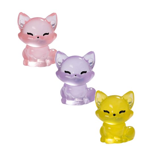 Desktop Ornament Glow In The Dark Resin Animals Set for Dollhouse Fairy Garden Aquarium Decoration and Collectible Figurines