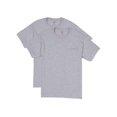 thumbnail image 2 of Hanes Mens Short Sleeve Pocket Tee Value 2-Pack, M, Light Steel, 2 of 2