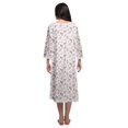 thumbnail image 3 of Moomaya Chemise de Nuit Boutonnée en Coton Imprimé pour Femmes, Robe de Nuit d'Allaitement, 3 of 5