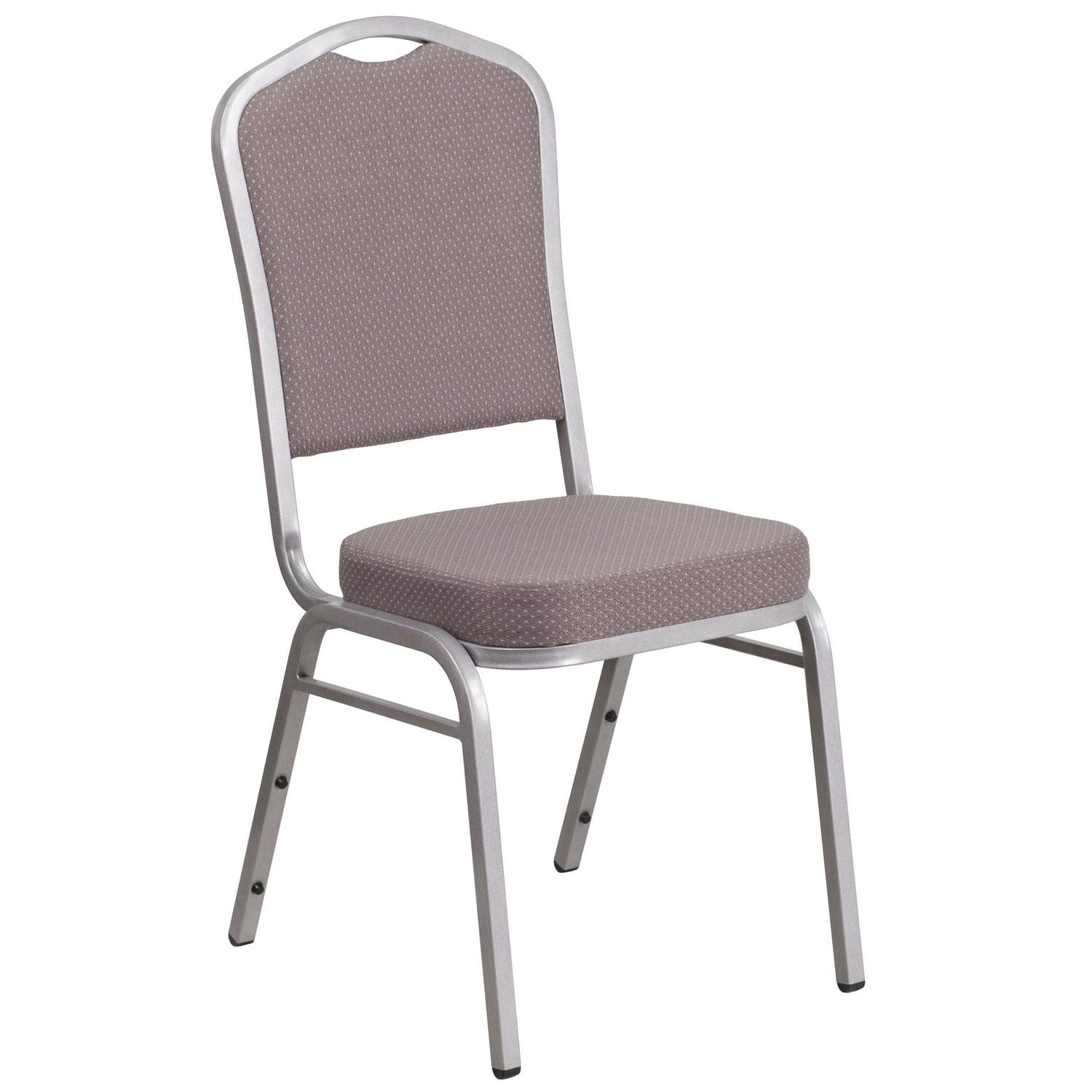HERCULES Series Crown Back Stacking Banquet Chair in Burgundy Fabric - Gold Frame