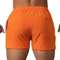 thumbnail image 3 of QATAINLAV Winter Savings, Mens Breathable Quick Dry Workout Gym Shorts Casual Split Side Athletic Running Shorts Drawstring Beach Shorts with Pockets 5 Inch Orange XXL, 3 of 5
