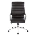 thumbnail image 3 of High Back Manager's Faux Leather Chair in Black with Chrome Base, 3 of 6
