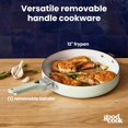 thumbnail image 2 of GoodCook Ceramic Frying Pan Skillet with Removable Handle, Induction Compatible, Nonstick and Oven Safe, 12-Inch, Sage Green, 2 of 9