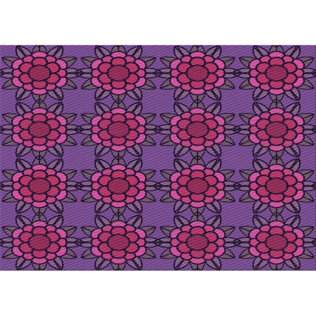 Ahgly Tapis Rectangulaire Lavable en Machine Intérieur Transitionnel Orchidée Foncée Violet, 6 Pieds x 9 Pieds