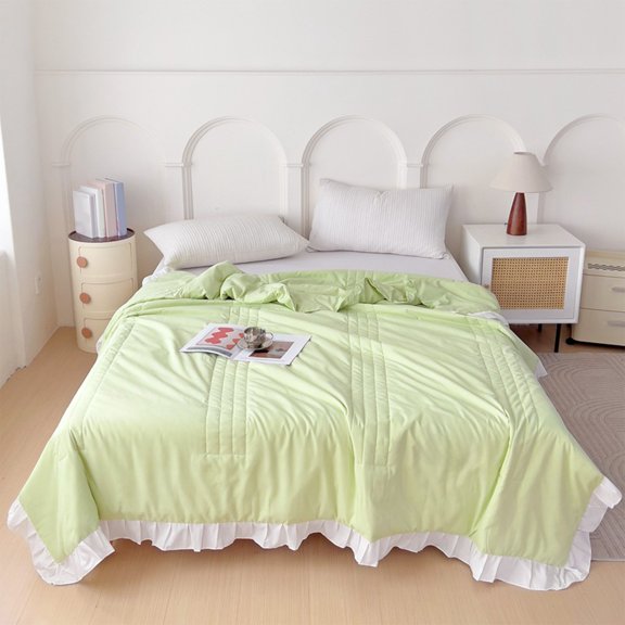 Fridja Sales 200x150cm Small Fresh Lace Waltz Summer Quilt Comfortable and Cool Summer Quilt Home Decor Clearance