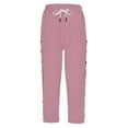 thumbnail image 3 of Plebaso Womens Capris Pants 2025 Summer Drawstring Casual Pants Lightweight Cropped Pants with Pockets, 3 of 7