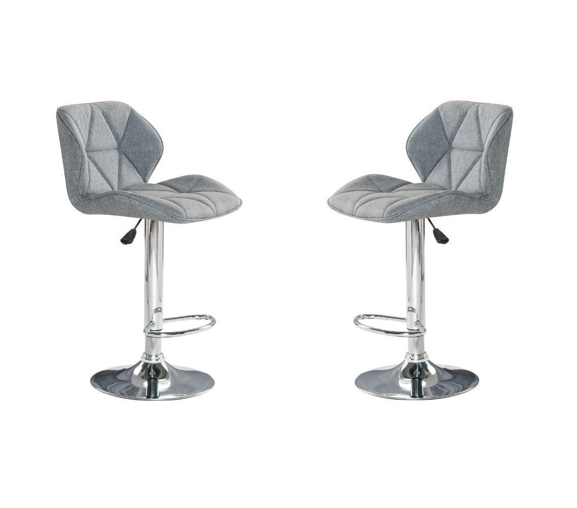 Heavenly Collection Tissu Gris Tabouret Réglable