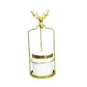 DOLITY Plant Pots Planters Iron Flower Pot Nordic Iron Flower Pot Countertop Metal Deer White