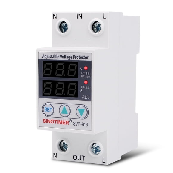 Yeacher Multifunctional Adjustable Voltage Limit Current Protector Self-resetting Switch Dual Display Protector Over-voltage Under-voltage Protecting Device