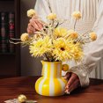 thumbnail image 4 of Striped Vase Elegant Modern Floral Display Unique Table Centerpiece For Home Housewarming Anniversary, 4 of 4