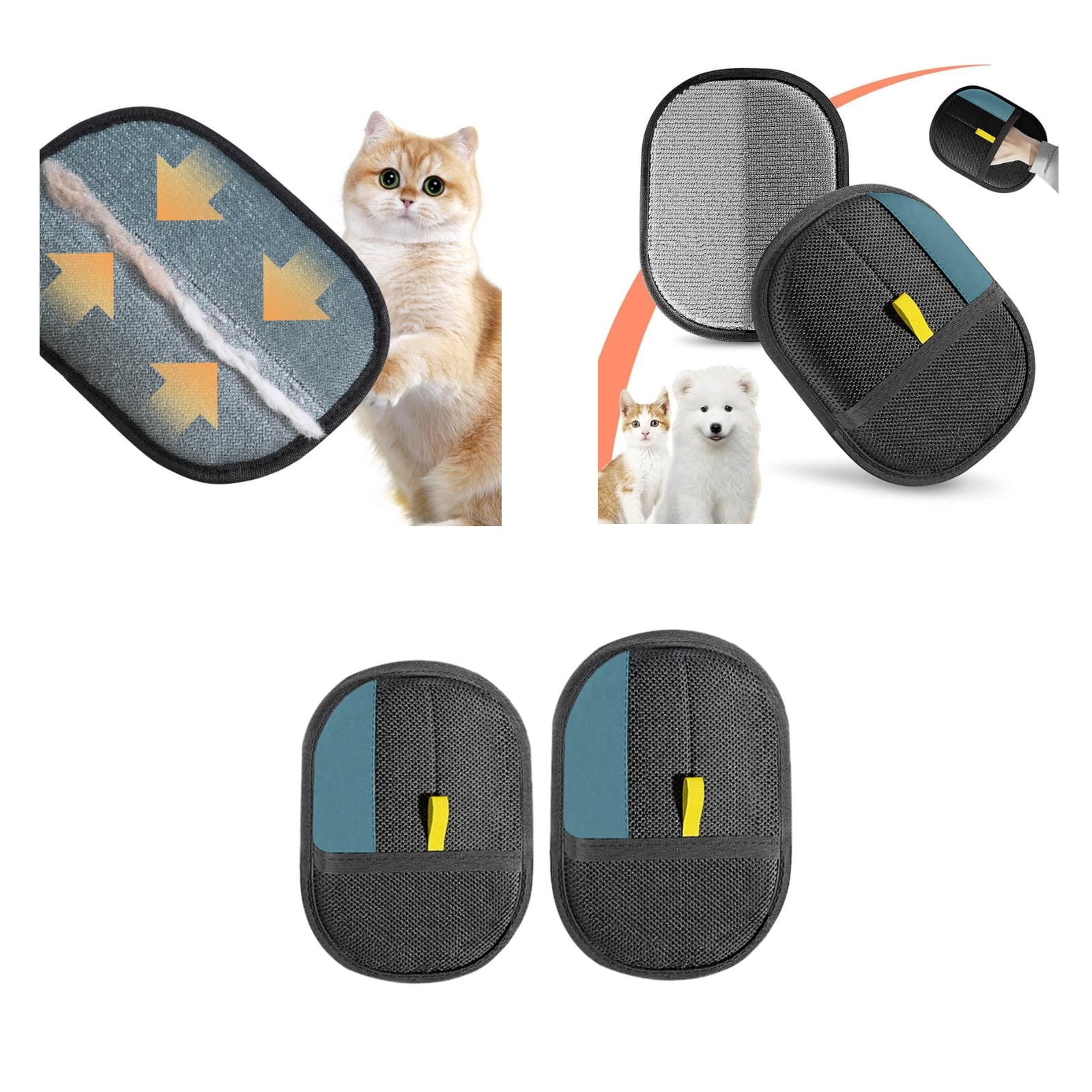 -Size Ensemble de Brosses Électrostatiques pour Enlever les Poils d'Animaux, Outil de Toilettage Réutilisable pour Chats et Chiens