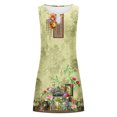 thumbnail image 4 of Cameland Robe Débardeur d'Été Décontractée Ample à Imprimé Floral pour Femme, Ajourée, Robe de Plage Sans Manches, 4 of 5
