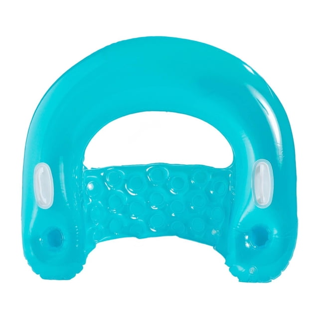 Lipstore Inflatable Pool Floats with Cup Holder Lounge Chair for Outdoor Beach Summer Blue
