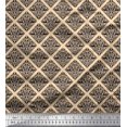 thumbnail image 1 of Soimoi Moss Georgette Fabric Leaves,Floral & Check Geometric Decor Fabric Printed Yard 42 Inch Wide, 1 of 1