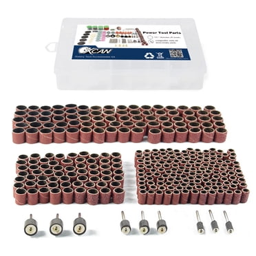 Arealer 338 PCS Sanding Drum Kit Nail Drill Bits Polished Dremel Accessories Rotary Tool