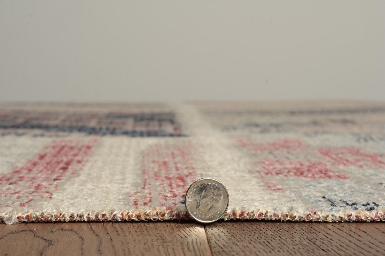 Tapis d'appoint Grand Zéro Giles ivoire & bleu de 3 pi x 5 pi