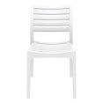 thumbnail image 3 of Siesta ISP009-WHI Ares Chaise de Salle à Manger d'Extérieur Blanche - Ensemble de 2, 3 of 10