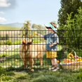 thumbnail image 2 of Garden Fence Metal Decorative Fence H x W ( Panels Total Length . ft) Dog Fence No Dig Fence Rustproof Animal Barrier Fencing for Dog Rabbits and Patio Yard, 2 of 9