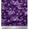 thumbnail image 1 of Soimoi Purple Rayon Fabric Leaves & Floral Print Sewing Fabric BTY 56 Inch Wide, 1 of 1