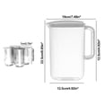 thumbnail image 3 of Fiudx Large Capacity Cold Water Bottle Mug Set Plastic Fridge Water Bottle Summer Drinking Utensils Set, 3 of 6