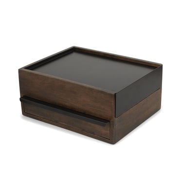 Umbra Stowit Jewelry Box,Black/Walnut