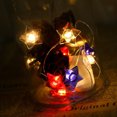 thumbnail image 4 of EGNMCR Red White And Blue Lights Remote Control String Plug In Indoor Outdoor String Lights, I For Any Patriotic Decorations & Independence Day Decorations, 9.84 F, Gift, 4 of 8