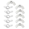 thumbnail image 1 of Unique Bargains 1/4' 5mm Female Thread Metal Wingnut Butterfly Wing Nut Silver Tone 11pcs, 1 of 1