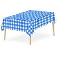 thumbnail image 1 of Penkiiy Plastic Table Cloth Disposable , 54 x 108 Inch Plaid Table Cloths for Parties, Decorative Tablecloths for Rectangle Tables, Plastic Table Cover, Leakproof & Sturdy, 1 of 9