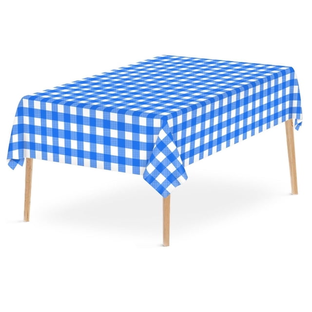 Penkiiy Plastic Table Cloth Disposable , 54 x 108 Inch Plaid Table Cloths for Parties, Decorative Tablecloths for Rectangle Tables, Plastic Table Cover, Leakproof & Sturdy