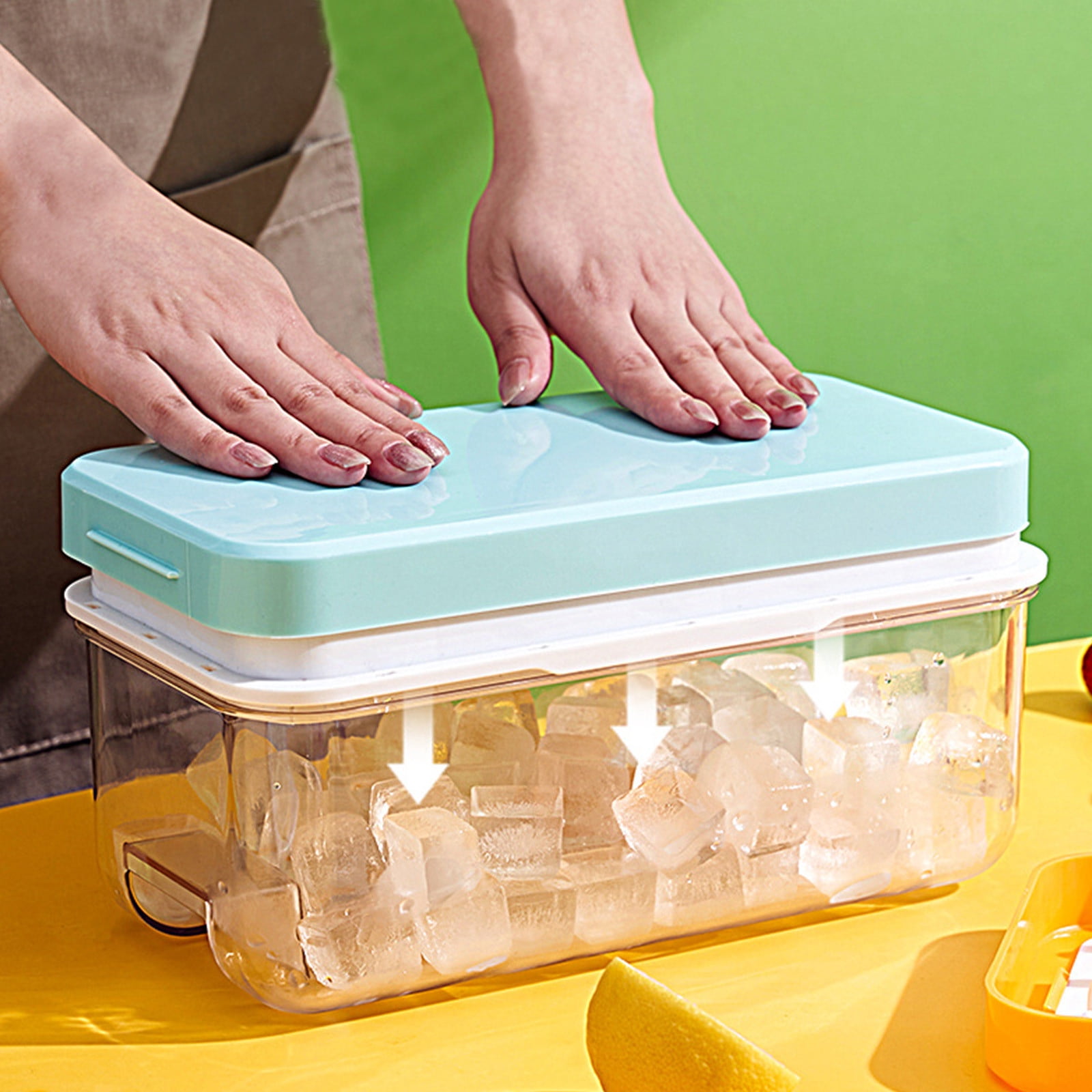 Dvkptbk Ice Cube Mold Ice Tray Silicone Ice Box Ice Cubes Household Ice Maker Refrigerator Freezer Ice Cubes Box Kitchen & Dining