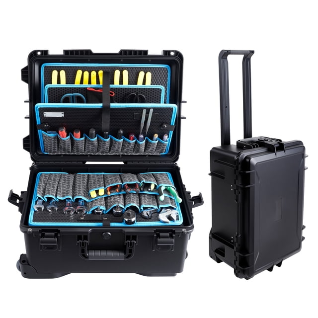 BeesClover Jumbo 6600 Heavy-Duty Outdoor Tool Case with Removable Pocket Tool Boards - Large Portable Tool Organizer for Construction, Automotive, and DIY Projects