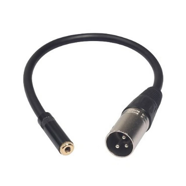 0.2m XLR Male Plug To 3.5mm Female Stereo Audio Adapter TRS 1/8 Inch Extension To Microphone Cable Wire