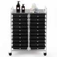 thumbnail image 4 of Topbuy Chariot de Rangement Roulant à 20 Tiroirs avec Dessus Organisateur Noir, 4 of 5