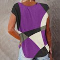 thumbnail image 3 of Blouses à Manches Courtes pour Femmes Mode Femmes Mode Manches Courtes Col Rond T-Shirt Imprimé Blouse Hauts Amples T-Shirts d'Été pour Femmes Hauts à Manches Courtes Femmes Blouse à Manches Courtes, 3 of 6